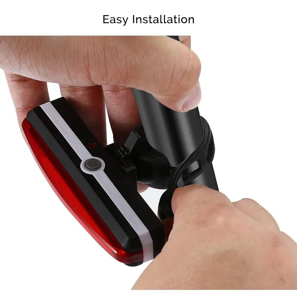 USB Rechargeable Bike Tail Light Powerful 5 Modes LED Flashing Safety Rear Bicycle MTB Taillight Seatpost Warning | Спорт и