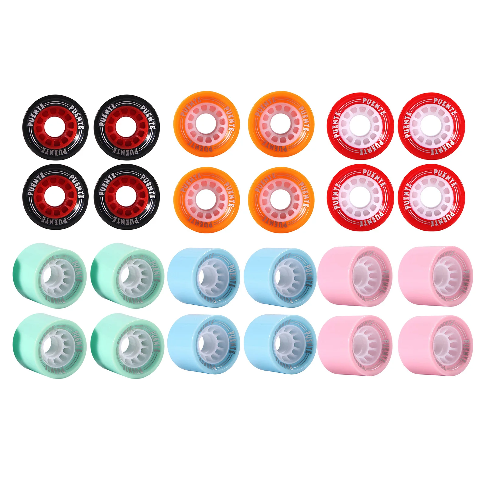

4 Pieces Skateboard Wheels 70x51mm Hardness PU Stable Quiet Smooth Anti-wear Cruising Wheel Bearings and Spacers Set