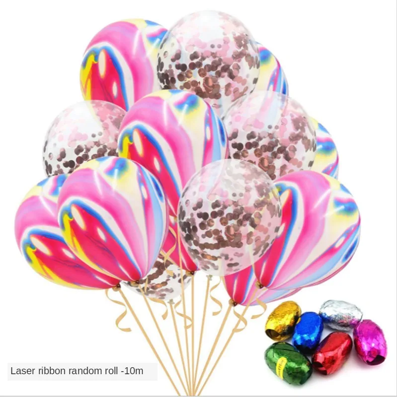 15 прозрачный розовое золото с пайетками воздушный шар &quotКонфетти&quot Комплект из