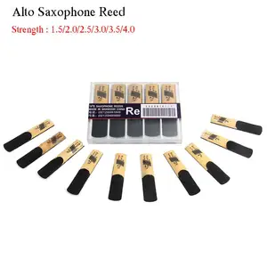 10pcs Saxophone Reed Set with Strength 1.5/2.0/2.5/3.0/3.5/4.0 for Alto Sax Reed