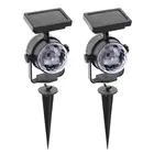 2 шт., уличные проекционные лампы на солнечной батарее