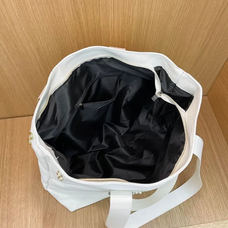 

2021 New Luxury Women's Bag Fashion Pearl Travel Tote Bag Single Shoulder Portable Large Capacity Shopping Bag Beach Bag