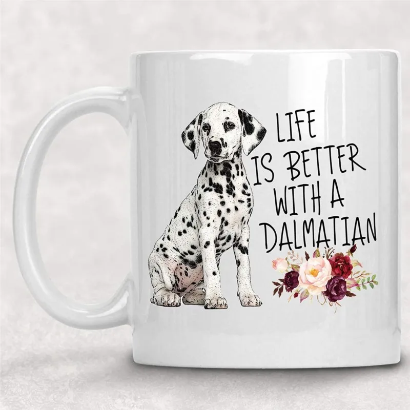 

Gifts For Family Members Gift for Mom Personalized Mug Christmas Puppy Pattern Environmental Protection Ceramic Cup Coffee Cups