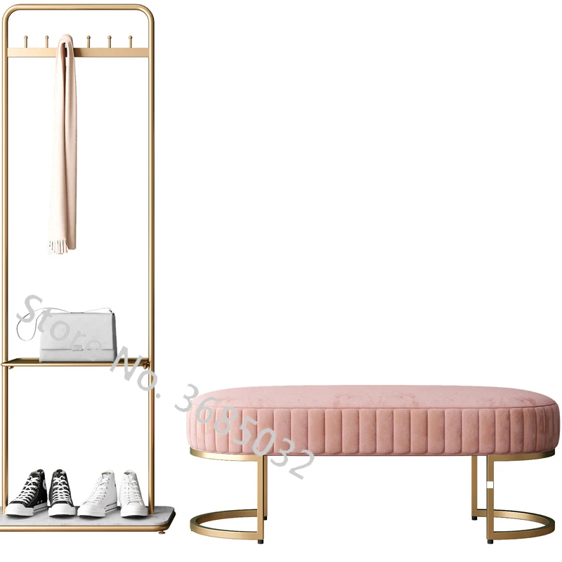 Мягкая бархатная подставка для ног женщин табуреты Пуфики прихожей обуви