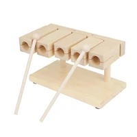 wood rhythm block wooden percussion block solid maple material 5 tones musical percussion instrument with mallet for education