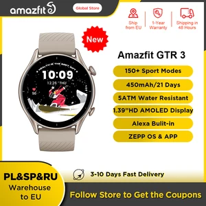 New amazfit gtr 3 gtr3 gtr-3 smartwatch 1. 39" amoled display alexa built-in health monitoring smart watch for android ios phone 1 Item image