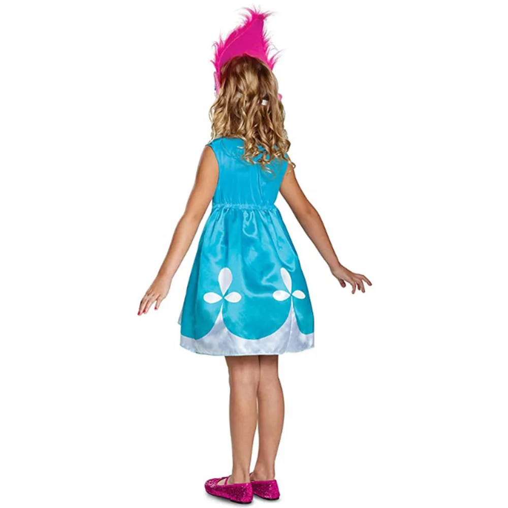 Тролли 2 Poppy Косплей представление на Хэллоуин одежда детская ветка костюм