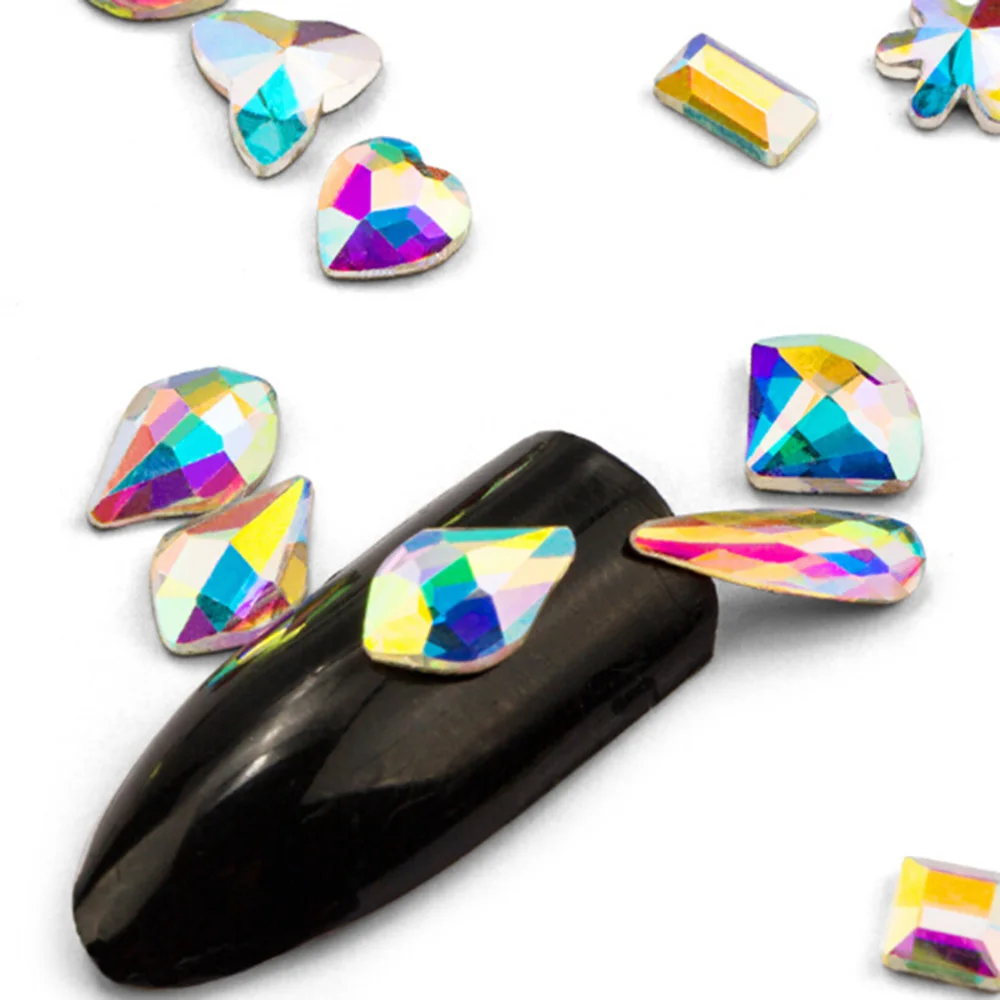 20 шт Нейл арт 3D DIY Стразы мульти Цвет с украшением в виде кристаллов Сияющие