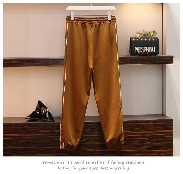 Plus Size 5XL Long Sleeve Slash Neck Jumper Sweatshirts Tops+Elastic High Waist Pants New Autumn Winter Women Fashion 2PCS Sets | Женская