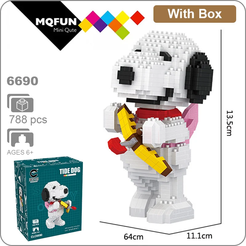 

CLC Diamond Blocks Micro Building Blocks bricks gift American cartoon animal dog DIY Assembly Model Bricks Educational Toys