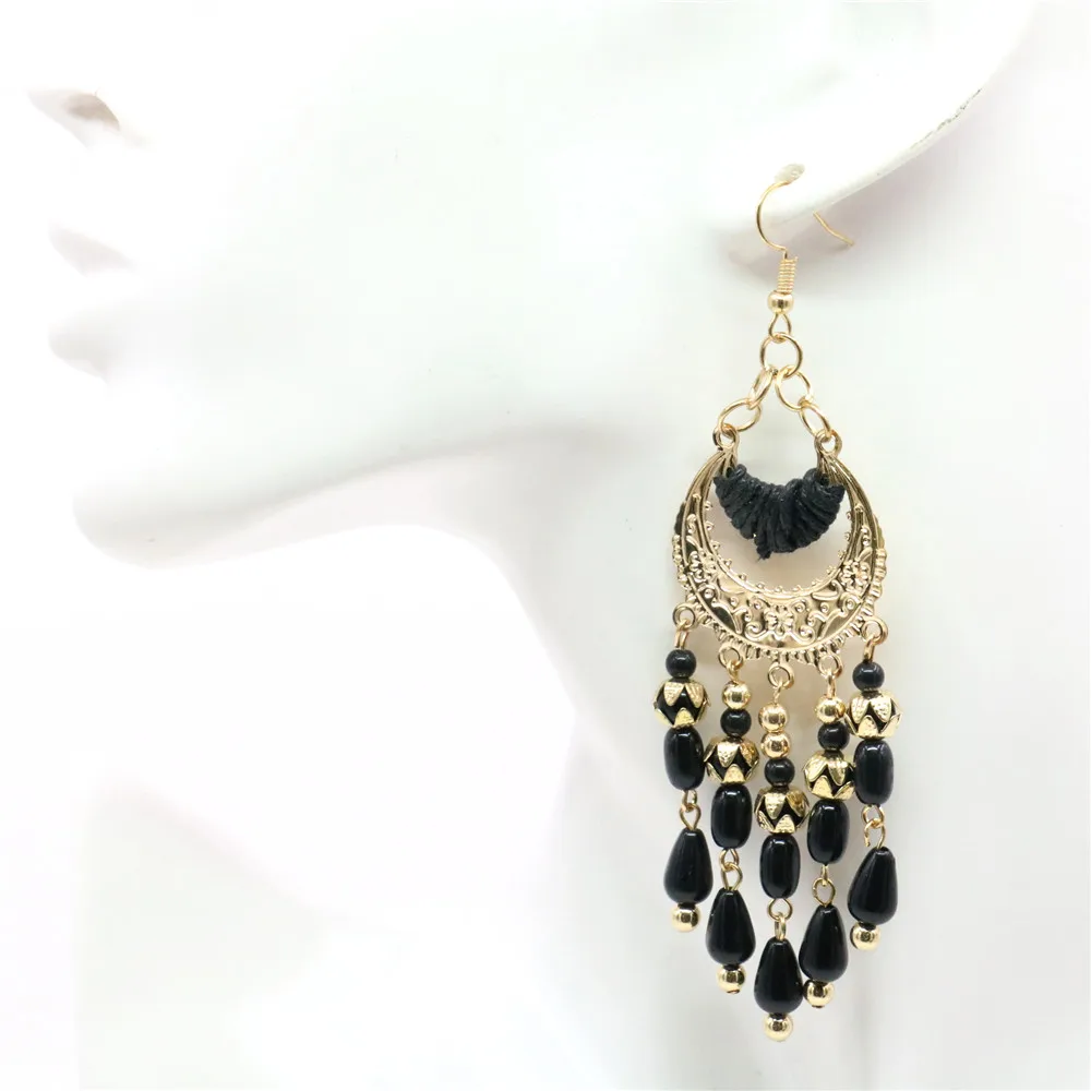 Модные черные простые Стильные Ювелирные изделия из бисера женские аксессуары в