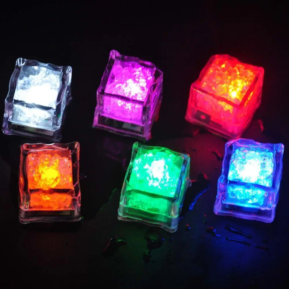 

1 Pc LED Light Ice Cubes Luminous Night Lamp Party Bar Wedding Decoration