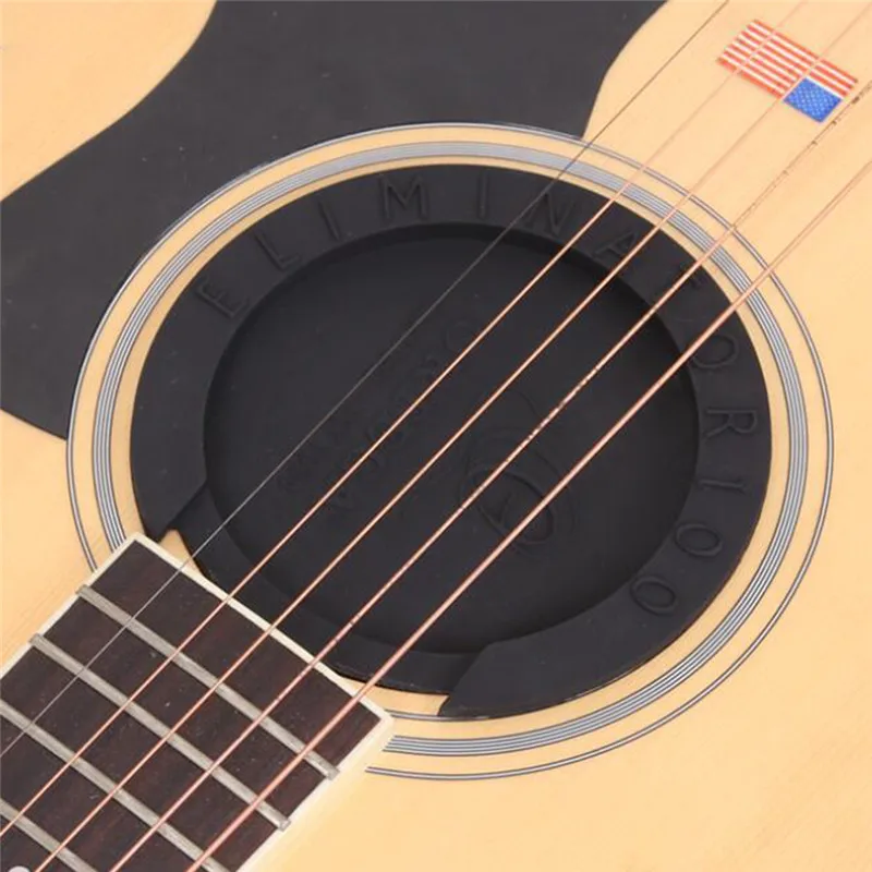 

Запасная часть звукового отверстия глушитель гитары глушитель бесшумный черный/коричневый силиконовый чехол Аксессуары Акустические муз...