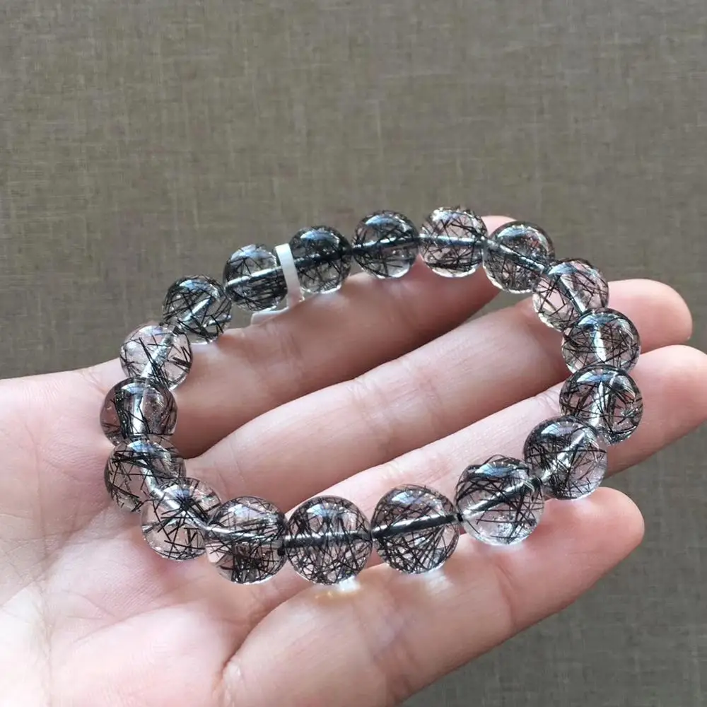 Новый Натуральный Черный Rutilated кварц 11 3 мм Кристалл для женщин и мужчин