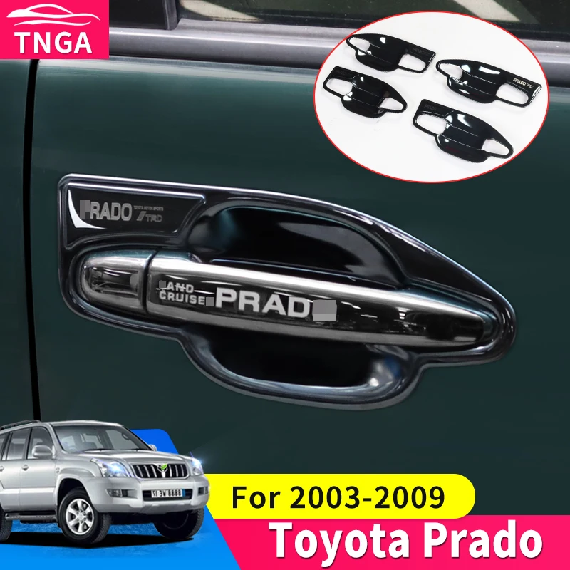 

Stainless Steel Outer Door Handle Accessories Suitable for Land Cruiser Prado 120 Lc120 2003-2009 Modification