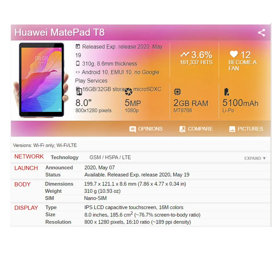 

3D Painted PU Leather For Huawei MatePad T8 Kobe2-L09 Kobe2-L03 2020 Shockproof Stand Tablet Case +Film