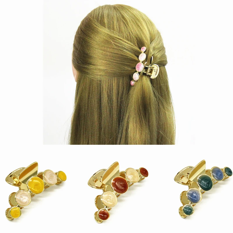 

Fashion Women Hairpins Hair Ornaments Simple metal Crab Hair Claws For Women Girl Accessories Headwear