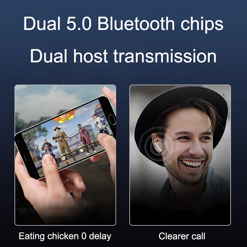 

2020 wireless bluetooth gaming headset with charging box tws 5.0 noise canceling microphone earphones for samsung xiaomi phone