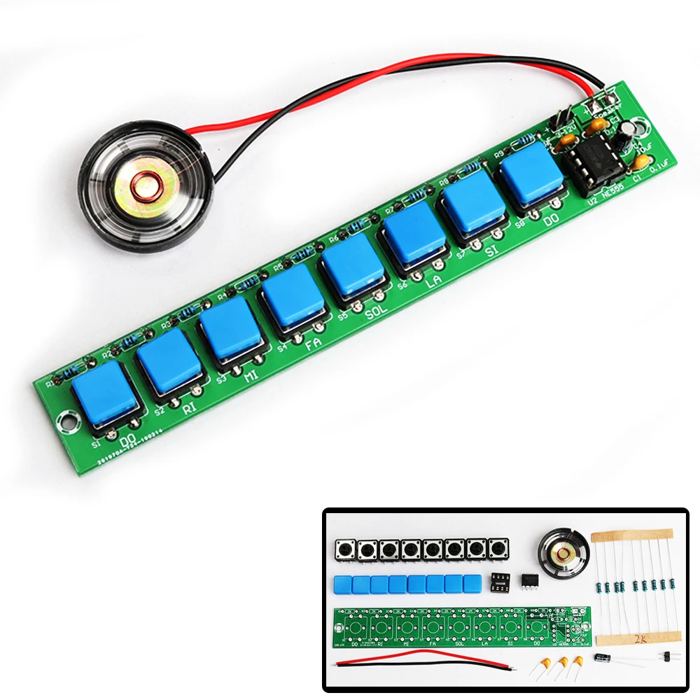 

diy electronic kit piano NE555 keyboard kit Eight notes DIY electronic production parts Welding practice Fun teaching training