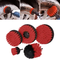 5pcs electric drill brush kit plastic round cleaning brusher for carpet glass car tires nylon brushes scrubber set accessories