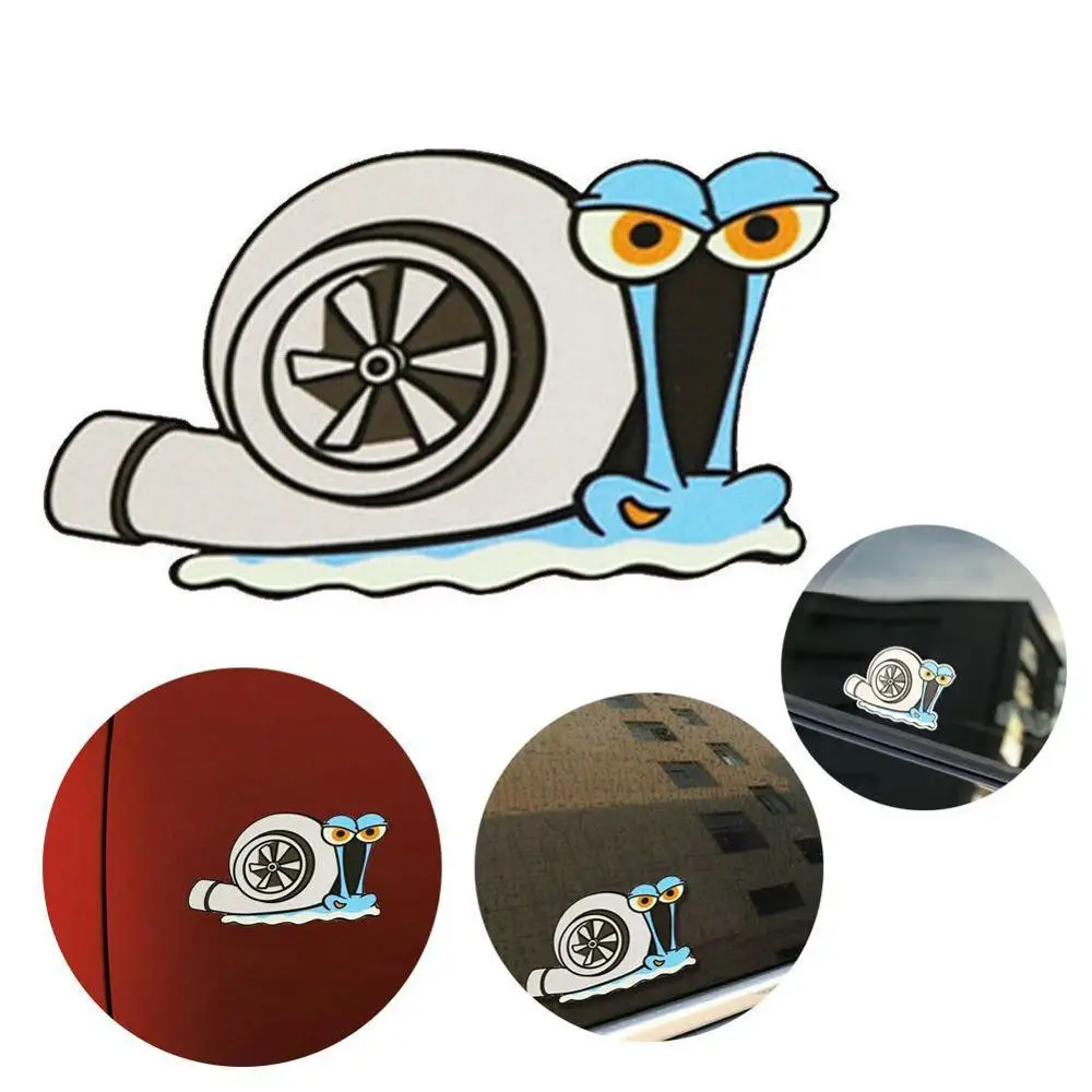 

High Quality Cute Snail Turbo Stickers Vinyl Motorcross Racing Decal Reflective Car Sticker Accessories For Motorbike Cars