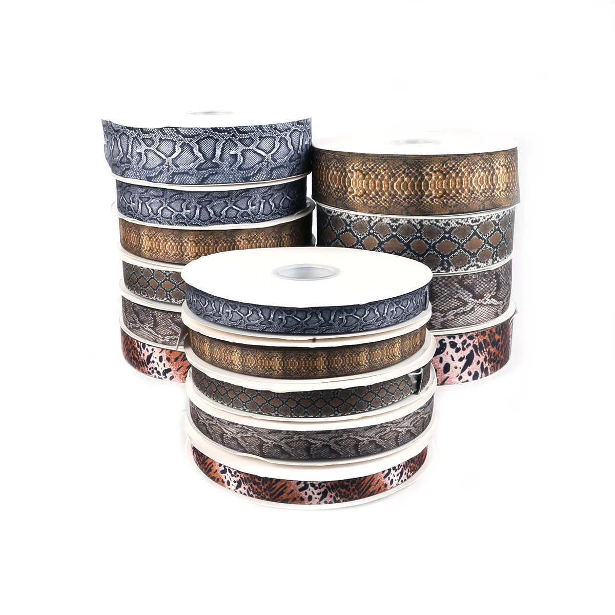 Полихлопковая лента из змеиной кожи с леопардовым принтом для украшения