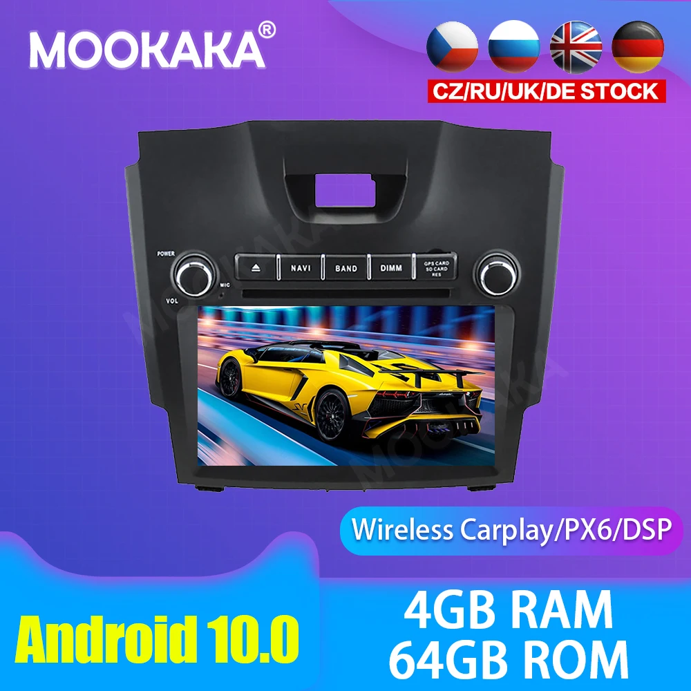 

Android 10,0 Автомобильный мультимедийный DVD-плеер GPS радио для chevrolet S10 GPS-навигация стерео DSP аудио PX6