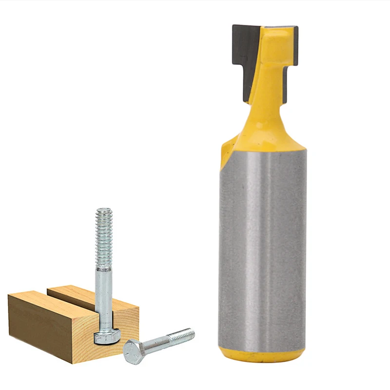 

3/8'' T-Slot Cutter 1/2'' Shank Steel Handle Milling Router Bit For Woodworking