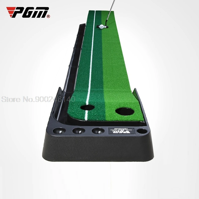Satin Al 2021 Pgm Top Dönüş 2.5M/3M Kapalı Golf Vuruş Eğitmen Taşınabilir Golfçü Uygulama Mat Koyarak Mini Golf Atıcı Yeşil Eğitmen