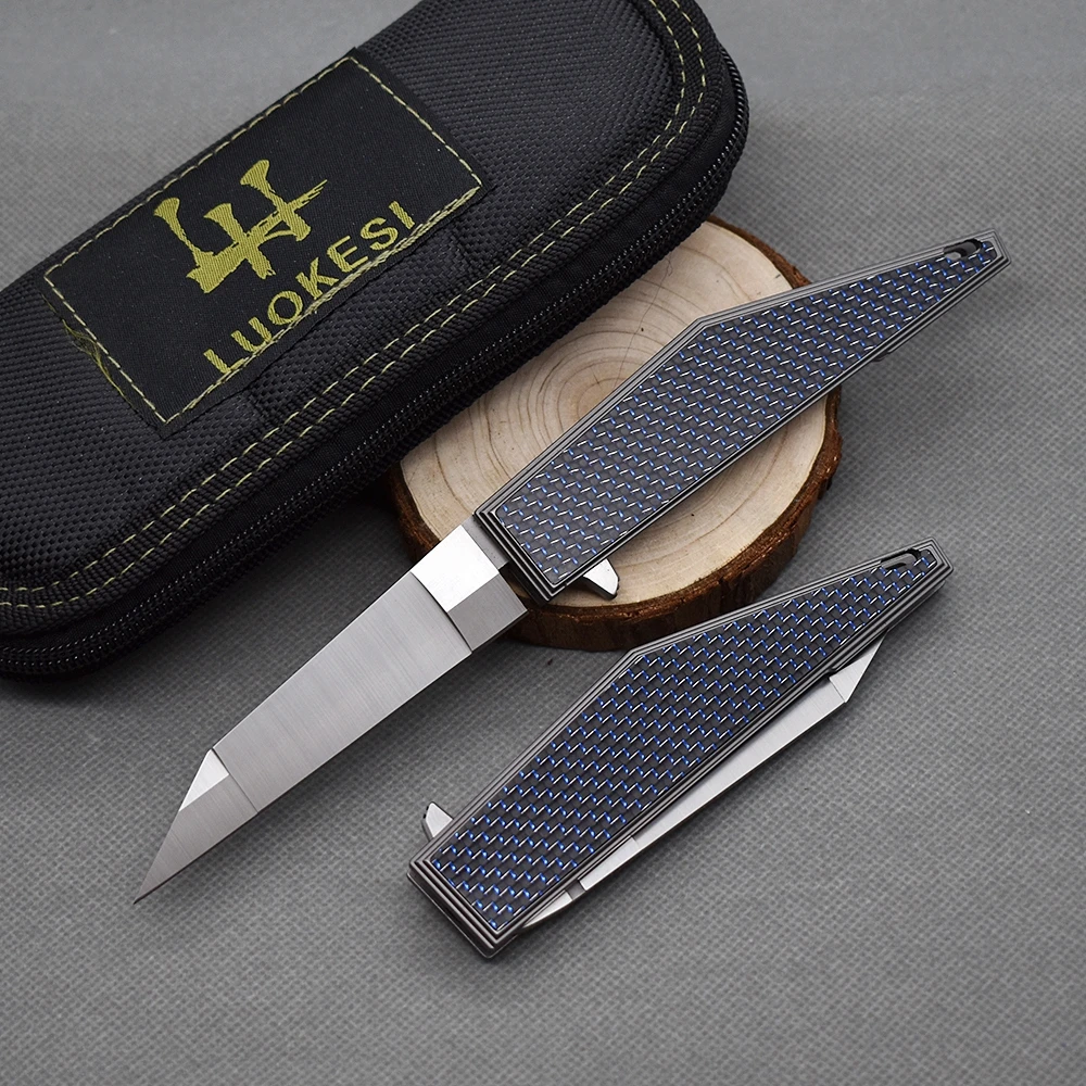 LUOKESI ножи M390 лезвие + ручка из углеродного волокна складной нож для выживания