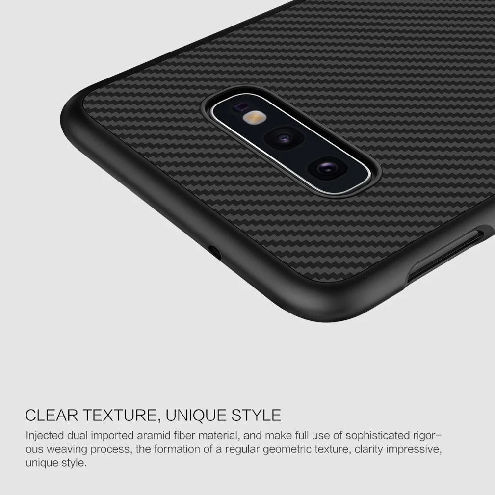 Nillkin Synthetic fiber для samsung S10e чехол из углеродного волокна PP пластиковая задняя крышка для samsung Galaxy S10e чехол Роскошный 5,8''