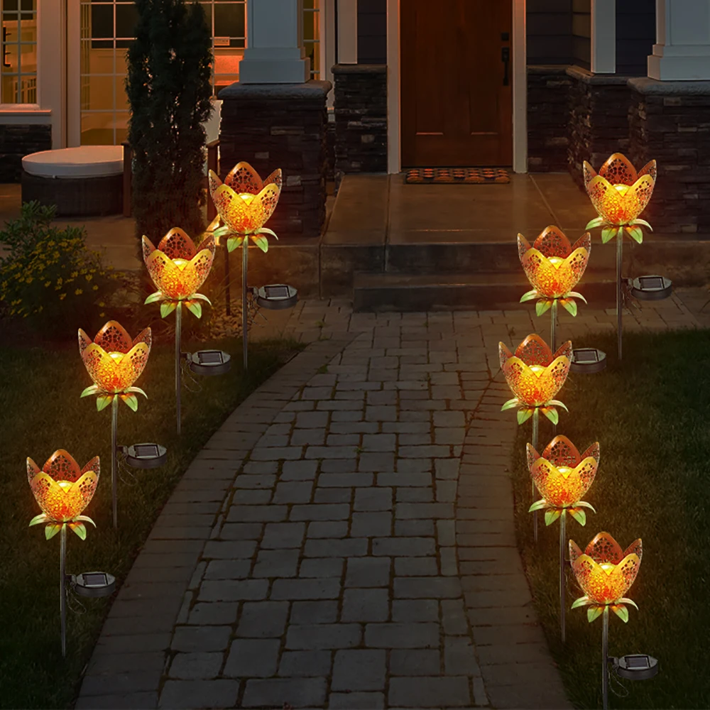 Подсолнечник газон на солнечной батарее 2 шт./лот|Светодиодные солнечные лампы| |