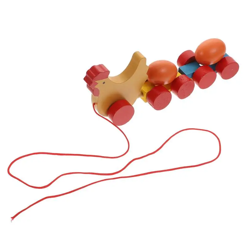 

1Pc Kids Educational Cart Toy Lovely Chicken Cart Plaything Towing Vehicle Toy