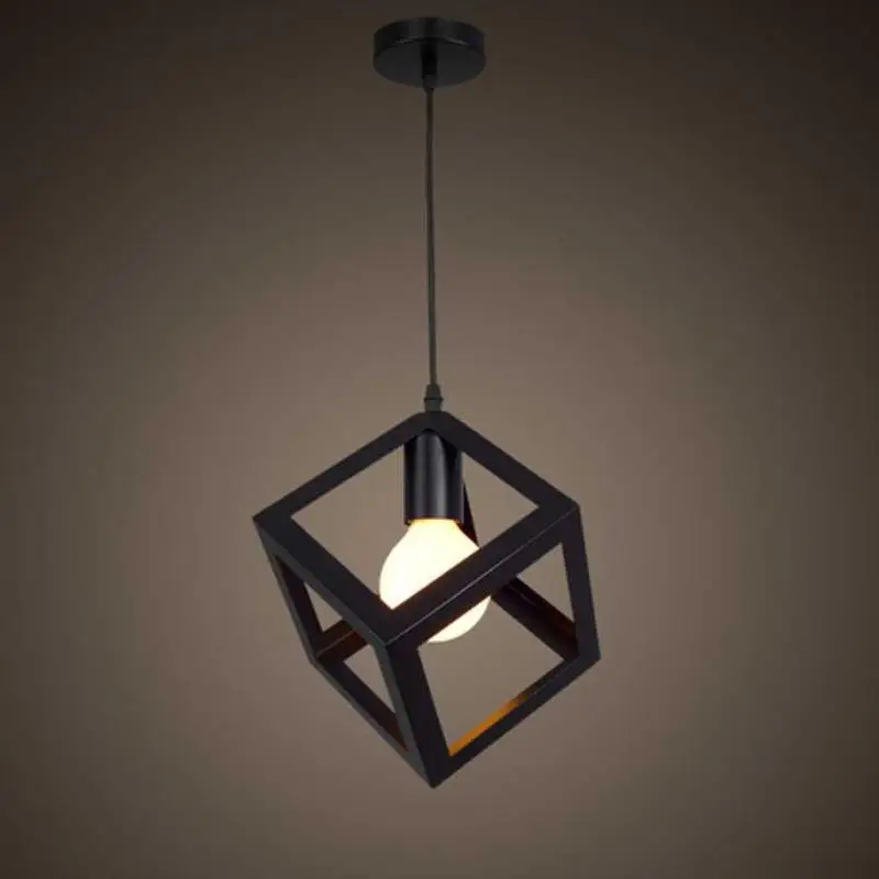 Подвесной светильник HiMISS в виде металлической клетки скандинавском стиле куб В