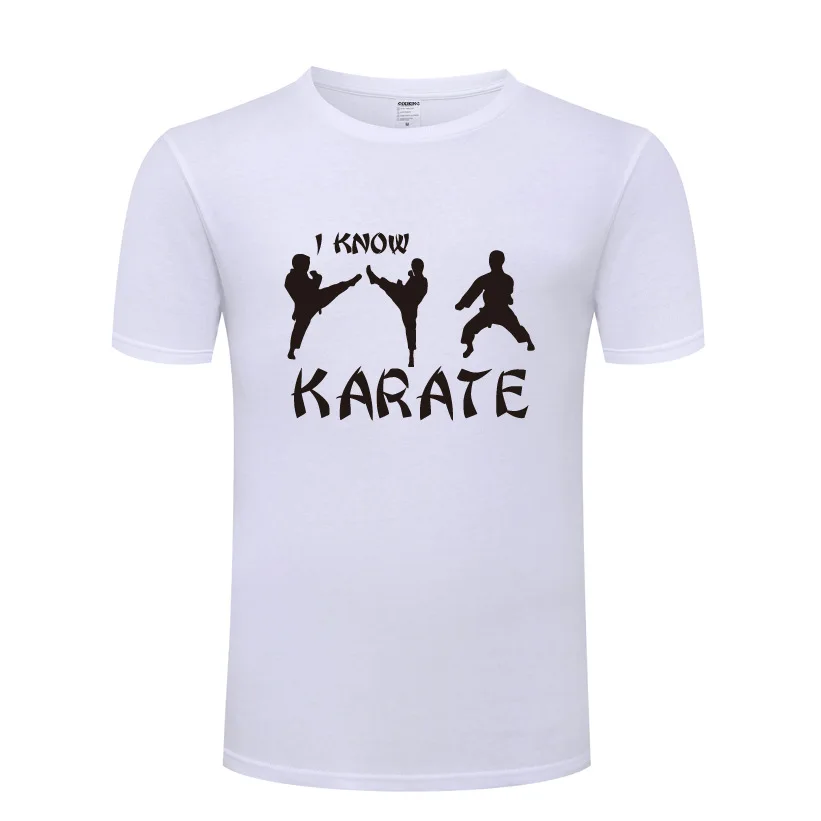 

Funny I Know Karate Cotton T Shirt Graphic Men O-Neck Summer Short Sleeve Tshirts Clothing