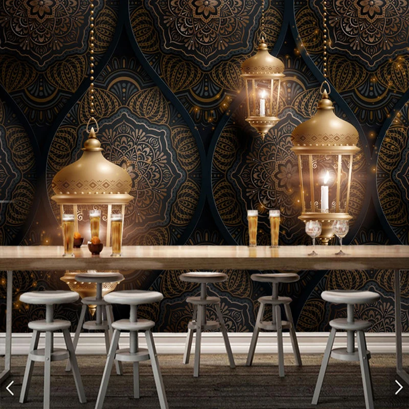 3d обои на заказ фонари фрески арабики в гостиной спальне фоновые