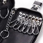 Автомобильный чехол для ключей, кожаные мужские и женские кошельки, ключница, чехлы на молнии, сумка для ключей, органайзер, сумка для карт