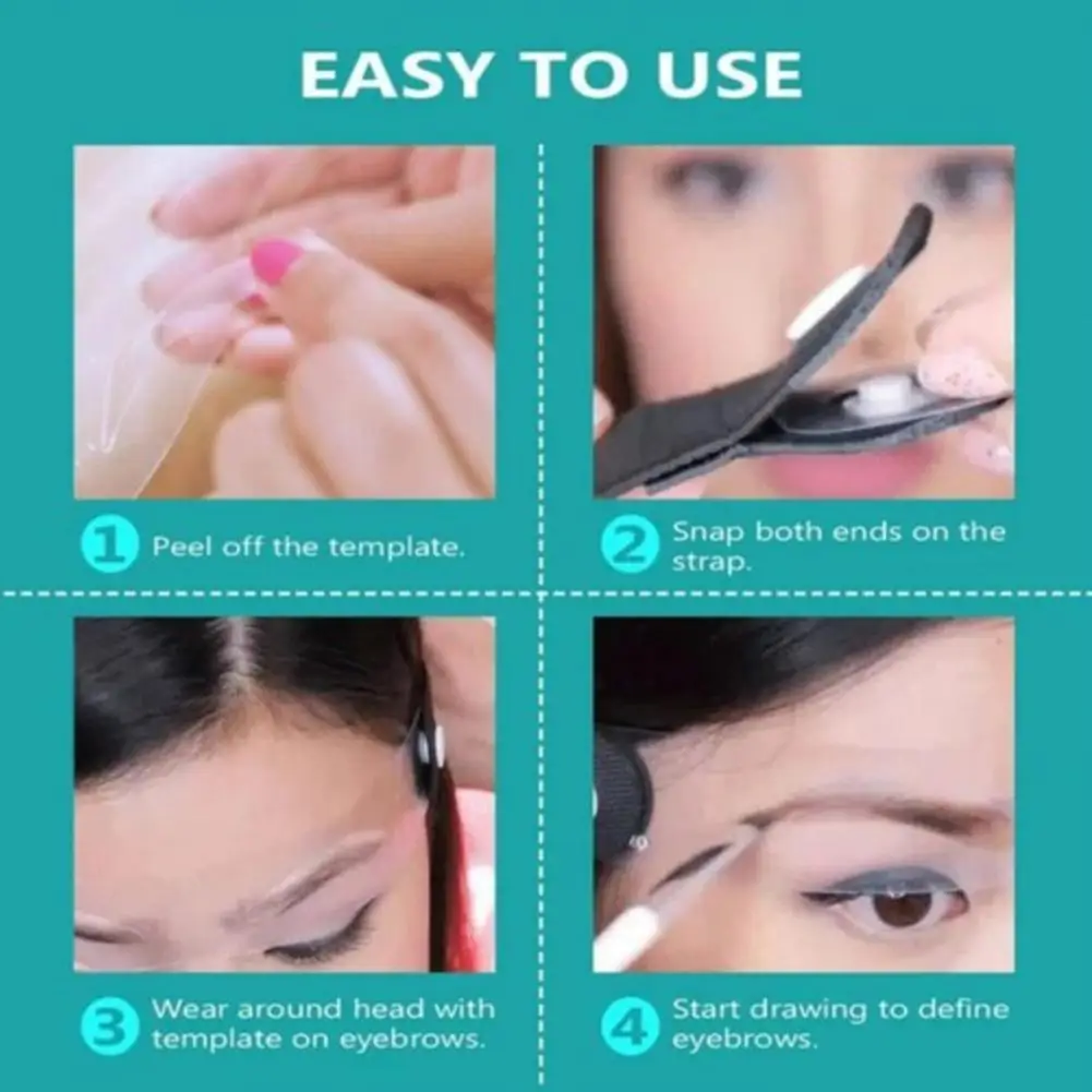 

12pcs/set Different Eyebrow Template Eyebrow Stencil Perfect Shape Design Belt Reusable Eyebrows Styling Tool DIY Eyebrow Strap
