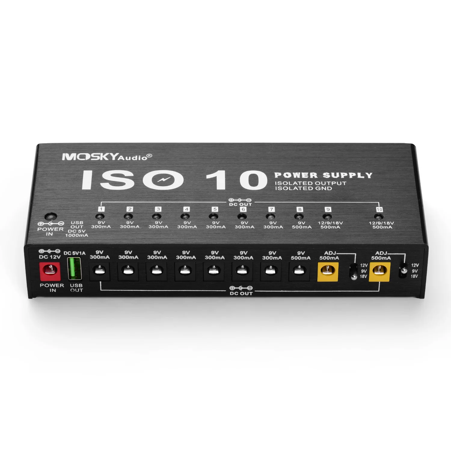MOSKY ISO 10 Портативный гитары Эффект Питание станция изолированный постоянного