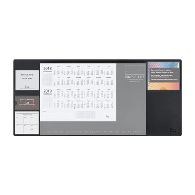 black Xiaomi Fizz многофункциональный офисный Настольный коврик носимый Настольный органайзер для бумаг стол для хранения памятки коврик не Противоскользящий мышь коврик - Цвет: black