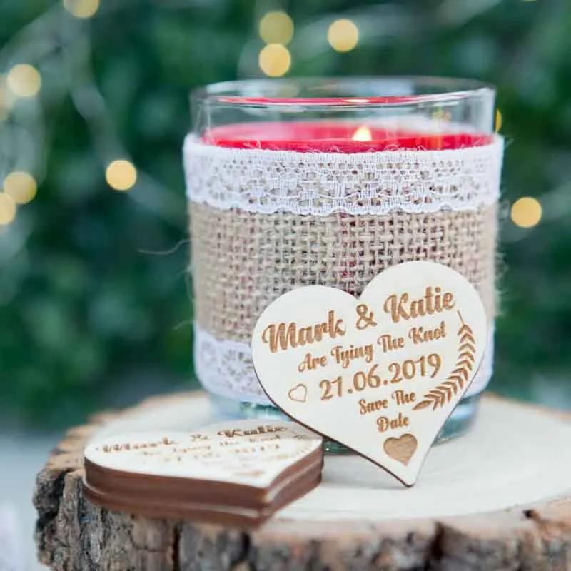 Деревянные магниты для спасения даты на свадьбу персонализированный деревянный