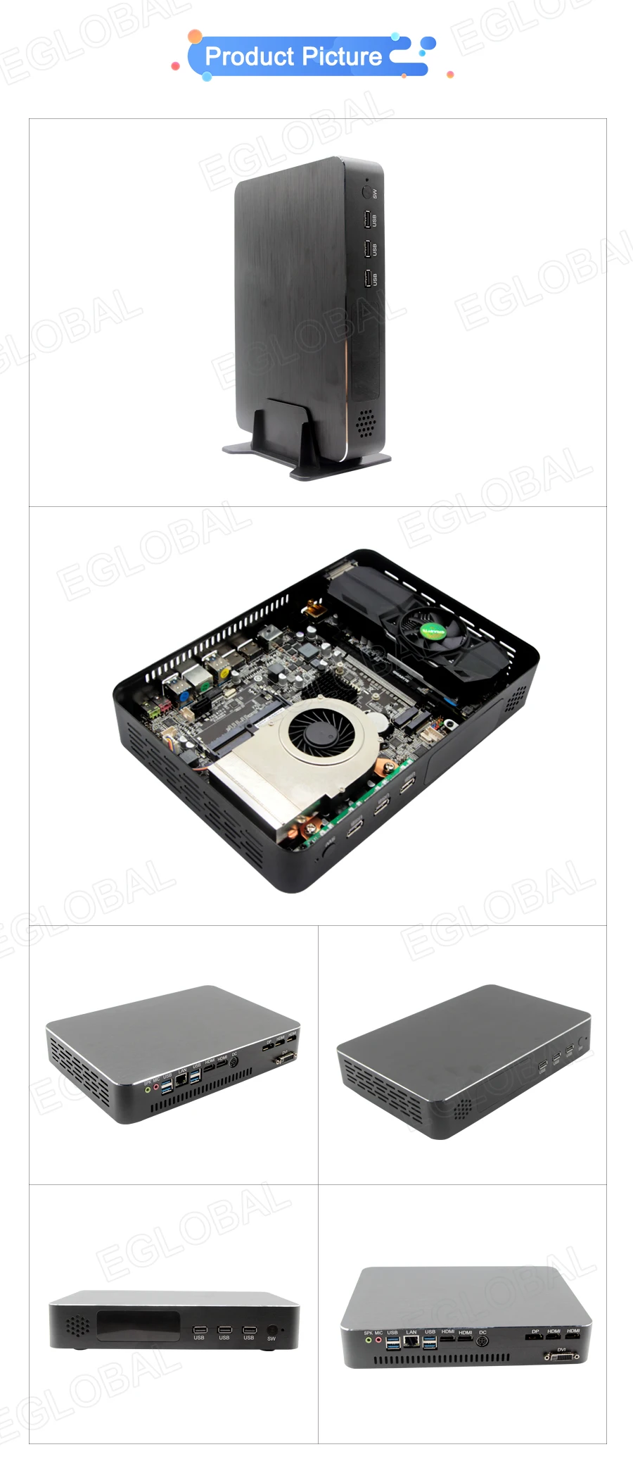 Игровой ПК 9Th Gen Intel Core i9 9900 i5 9400F GTX 1050Ti Win10 Pro Barebone неттоп Linux настольный компьютер HDMI DP DVI i3 9100F