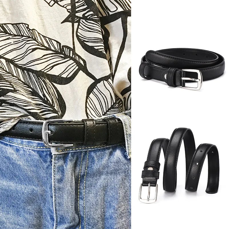 

Ремень в стиле ретро женский, модный роскошный брендовый пояс с металлической двойной пряжкой, с кожаными ремнями для джинсов