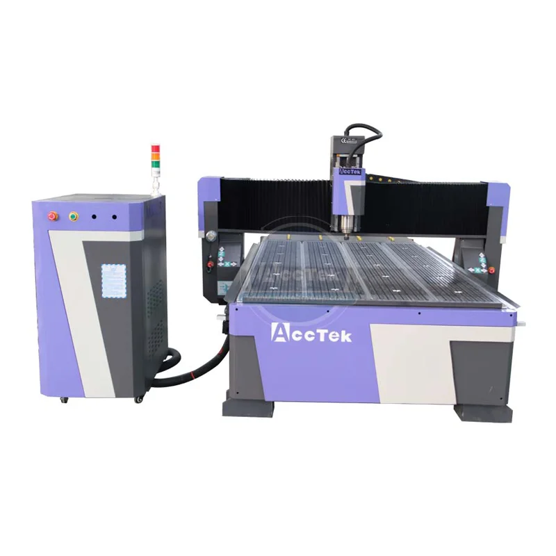 

China Jinan AccTek high rigidity working precision 3D engraving wood acrylic cutting metal milling router machine AKM1325