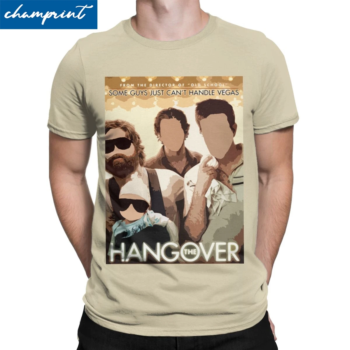 

Men's T-Shirts The Hangover Movie Awesome 100% Cotton Tee Shirt Short Sleeve T Shirt Round Neck Clothing 4XL 5XL 6XL