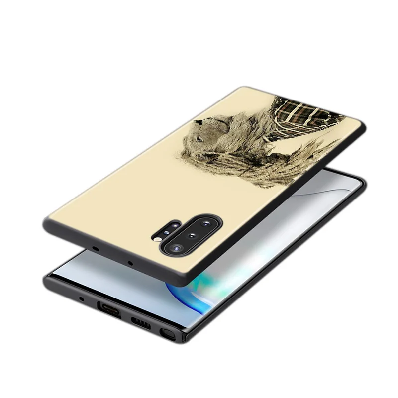 

Tiger lion beast For Samsung Galaxy Note 20 10 9 8 S21 S10 S10E S9 S8 S7 Ultra Lite Plus Pro 5G Black silicone soft Phone Case