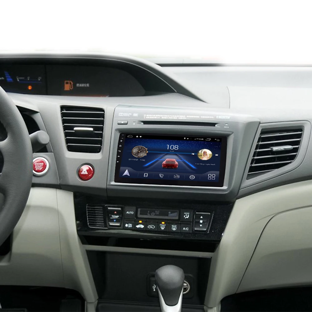 4G Lte Android 9,0 gps Мультимедийная навигационная система для Honda Civic 2012 13 14 лет автомобильный dvd-плеер монитор подголовник радио