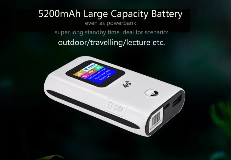 4G Mifi LTE FDD/TDD Портативный Карманный Wi Fi роутер Hotspot модем с аккумулятором и внешним