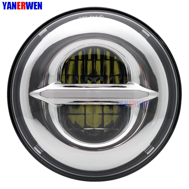 Для Jeep TJ JK 7 дюймов светодиодный головной светильник лампы H4 H13 &quot50 Вт Белый halo с