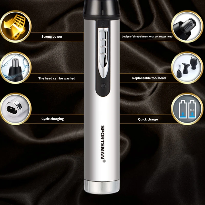 Многофункциональный Электрический триммер для носа и ушей 4 в 1 зарядка через